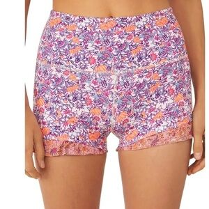 LN M Free People FP Movement Plie All Day Floral Briefs Shorts